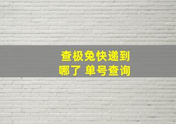 查极兔快递到哪了 单号查询